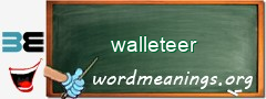 WordMeaning blackboard for walleteer